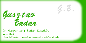 gusztav badar business card